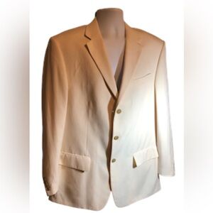 NAUTICA Men’s‎ Off White Cream 100% Silk 3 Button Blazer Sport coat  - Size 42L